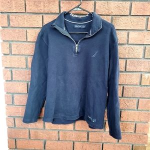 Nautica 3/4 Zip Pullover,  Navy, Men's S